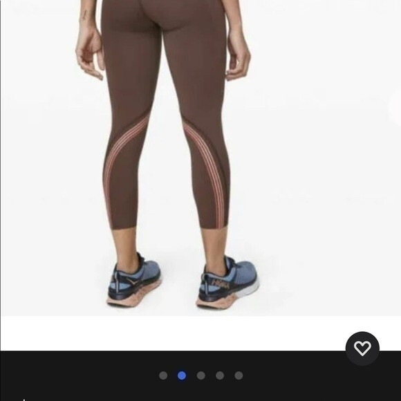Lululemon Speed Limit Crop leggings Cherry Cola nulux 2 - Picture 3 of 8